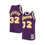 Men's Magic Johnson Purple Los Angeles Lakers 1984 Hardwood Classics Authentic Jersey