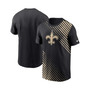 Men's Black New Orleans Saints Yard Line Fashion Asbury T-shirt