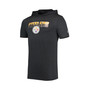 Men's Heathered Black Pittsburgh Steelers Team Brushed Hoodie T-shirt