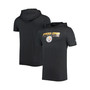 Men's Heathered Black Pittsburgh Steelers Team Brushed Hoodie T-shirt