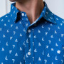 Mens' Seersucker Short Sleeve Button Down Shirt