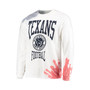 Men's Cream Houston Texans Tie-Dye Long Sleeve T-shirt