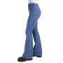 Juniors' Curvy Pull-On Flare-Leg Jeans