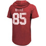 Men's George Kittle Heathered Scarlet San Francisco 49Ers Name Number Tri-Blend Hoodie T-shirt