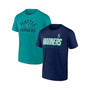 Men's Branded Navy, Aqua Seattle Mariners Player Pack T-shirt Combo Set