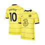 Men's Christian Pulisic Yellow Chelsea 2021/22 Away Breathe Stadium Player Jersey