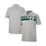 Men's Heathered Gray Michigan State Spartans Golfer Pocket Polo Shirt