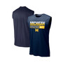 Men's Navy Michigan Wolverines Wordmark Drop Legend Performance Tank Top