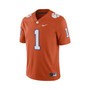 Men's Orange Clemson Tigers #1 Home Game Jersey