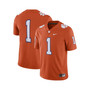Men's Orange Clemson Tigers #1 Home Game Jersey