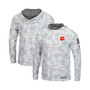 Men's Arctic Camo Clemson Tigers OHT Military-Inspired Appreciation Long Sleeve Hoodie Top
