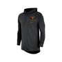 Men's Black Texas Longhorns Slub Performance Long Sleeve Hoodie T-shirt