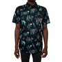 Men's Forbidden Forest Pattern Short Sleeves Woven Shirt