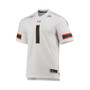 Men's #1 White Miami Hurricanes Team Premier Football Jersey