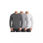 Men's 3-Pack Egyptian Cotton-Blend Long Sleeve Crew Neck Tee