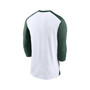 Men's White, Green Green Bay Packers Rewind 3/4-Sleeve T-shirt
