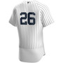 Men's Dj Lemahieu White, Navy New York Yankees Home Authentic Player Jersey