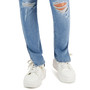 Juniors' High Rise Ripped Side-Slit Skinny Jeans