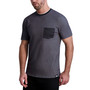 Men's Slim-Fit Textured Contrast Pocket T-Shirt