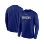 Men's Royal Los Angeles Dodgers Authentic Collection Team Logo Legend Performance Long Sleeve T-shirt