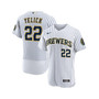 Men's Christian Yelich White Milwaukee Brewers Team Alternate Authentic Player Jersey