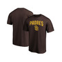 Men's Brown San Diego Padres Team Logo Lockup T-shirt