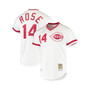 Men's Pete Rose White Cincinnati Reds Cooperstown Collection Authentic Jersey