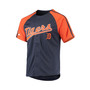 Men's Navy Detroit Tigers Button-Down Raglan Replica Jersey