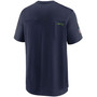 Men's College Navy Seattle Seahawks Sideline Coaches Performance V-Neck T-shirt