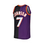 Men's Kevin Johnson Purple, Black Phoenix Suns Hardwood Classics 1996-97 Split Swingman Jersey