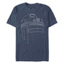 Men's Star Wars R2-D2 Outline Short Sleeve T-shirt