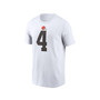 Men's Deshaun Watson White Cleveland Browns Player Name & Number T-shirt