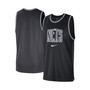 Men's Black, Anthracite Brooklyn Nets Courtside Versus Force Split DNA Performance Mesh Tank Top