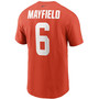 Men's Baker Mayfield Orange Cleveland Browns Name and Number T-shirt