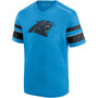 Men's Blue Carolina Panthers Textured Hashmark V-Neck T-shirt