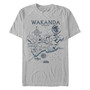 Marvel Men's Black Panther Wakanda World Map Short Sleeve T-Shirt