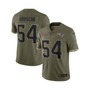 Men's Tedy Bruschi Olive New England Patriots 2022 Salute To Service Retired Player Limited Jersey