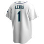 Men's Kyle Lewis White Seattle Mariners Replica Player Name Jersey