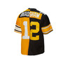 Men's Terry Bradshaw Black and Gold Pittsburgh Steelers 1976 Split Legacy Replica Jersey