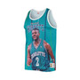 Men's Larry Johnson Teal Charlotte Hornets Hardwood Classics Player Tank Top
