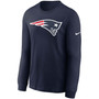 Men's Navy New England Patriots Primary Logo Long Sleeve T-shirt