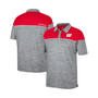 Men's Heathered Gray, Red Wisconsin Badgers Birdie Polo Shirt