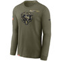 Men's Olive Chicago Bears 2021 Salute To Service Performance Long Sleeve T-Shirt