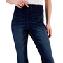 Women's Seamed Pull-On Flare-Leg Denim Jeans