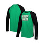 Men's Green Philadelphia Eagles Throwback Raglan Long Sleeve T-shirt
