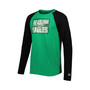 Men's Green Philadelphia Eagles Throwback Raglan Long Sleeve T-shirt