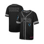 Men's Black Howard Bison Free Spirited Mesh Button-Up Baseball Jersey