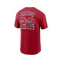 Men's Bo Jackson Red California Angels Cooperstown Collection Name and Number T-shirt