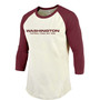 Men's Chase Young Cream, Burgundy Washington Football Team Vintage-Inspired Player Name Number Raglan 3/4 Sleeve T-shirt