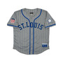 Men's #17 Gray St. Louis Stars Mesh Button-Down Replica Jersey
